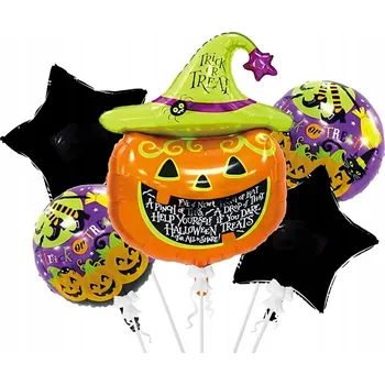 Party dekorace Sada Halloweenských Balónků na Narozeninovou Oslavu Dýně 5 ks