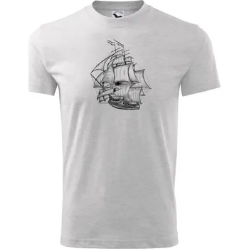 Plachetnice velká - Tričko dětské bavlněné - 98 cm / 2 roky ( Světlešedý Melír )