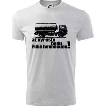 Až vyrostu budu řidič hovnocucu - Tričko dětské bavlněné - 98 cm / 2 roky ( Světlešedý Melír )