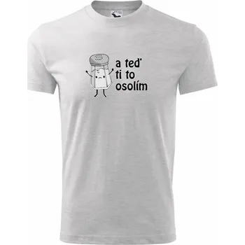 Chlapecké tričko A teď ti to osolím - Tričko dětské bavlněné - 98 cm / 2 roky ( Světlešedý Melír )