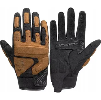 Moto rukavice Rukavice na motorku, koloběžku, kolo MTB ROCKBROS 60005 MT003 hnědé 2XL