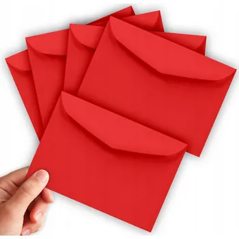 Obálka OZDOBNÁ HLADKÁ OBÁLKA ČERVENÁ B6 12,5 x 17,5 CM