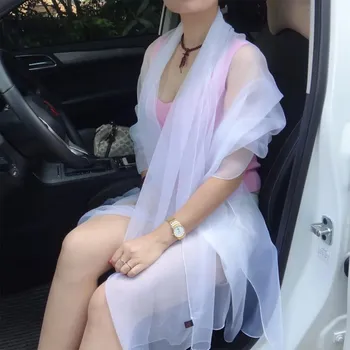 Lehký letní plážový šátek přes plavky | letní šála, plážový šátek - Bílý