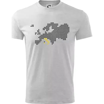 Chlapecké tričko Mapa evropy - Itálie - Tričko dětské bavlněné - 134 cm/8 let ( Světlešedý Melír )