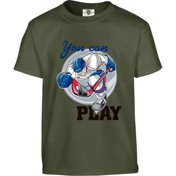 Pánské tričko Tričko You Can Play Druh: Dětské, Barva: Khaki, Velikost: 110-XS