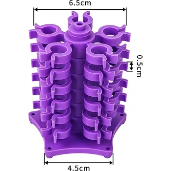 Organizér galanterie Věžový organizér na nitě s klipsy | šicí pomůcka organizér - fialová