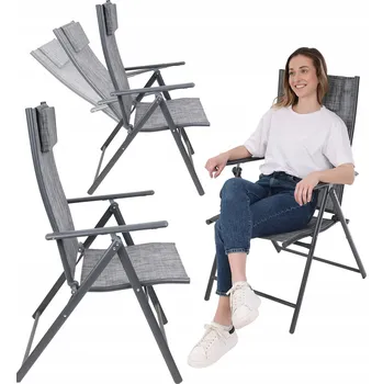 Zahradní židle Saska garden kovová šedá