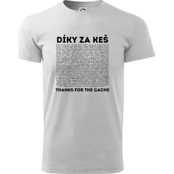Díky za keš (v různých jazycích) - Triko extra velké (5-8XL) - 7XL ( Světlešedý Melír )