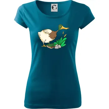 Geokačer s keškou - Dámské triko Pure - L ( Petrolejová )