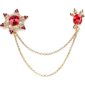 Brož Brož / spona dragoun s broušenými kamínky vločka a sob