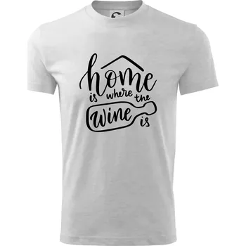 Home is where wine is - Tričko dětské bavlněné - 98 cm / 2 roky ( Světlešedý Melír )