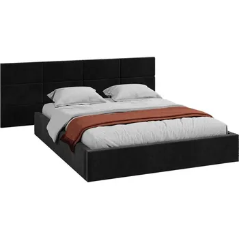 Postel Čalouněná postel DENVER 160x200 s kovovým zdvižným roštem PARIS ČERNÁ