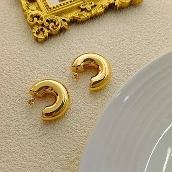 Náušnice Luxusní moderní kovové náušnice pro ženy | dámské šperky 2 ks - 08