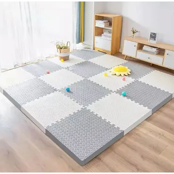 Hrací deka Dětská podložka 30 × 30 × 1 cm bílá-šedá