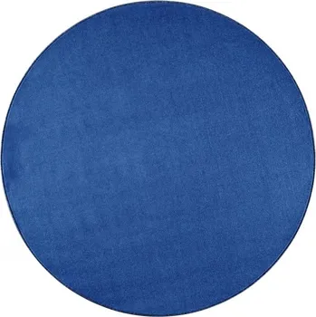 Koberec Kusový koberec Nasty 101153 Blau kruh 133x133 (průměr) kruh cm
