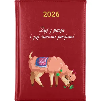 Diář Knižní kalendář 2026 A5 červený