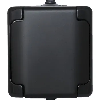 Elektrická zásuvka Elektrická Zásuvka hermetická KOS černá