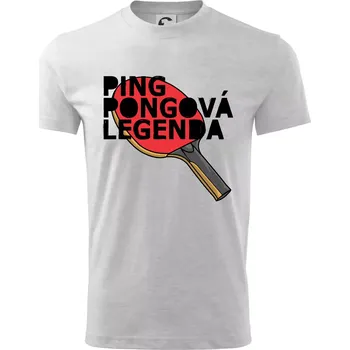 Chlapecké tričko Ping Pongová legenda - Tričko dětské bavlněné - 104-110cm / 3-4 roky ( Světlešedý Melír )