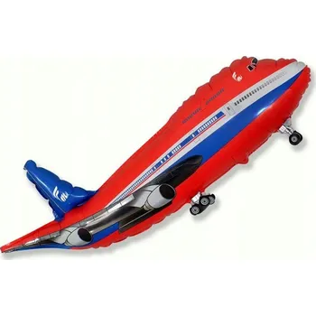 Balónek Fóliový balónek LETADLO červené 3XL