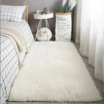 Koberec Hedvábně vlněný chlupatý koberec | měkký koberec, moderní koberec - 2 , 80x160cm