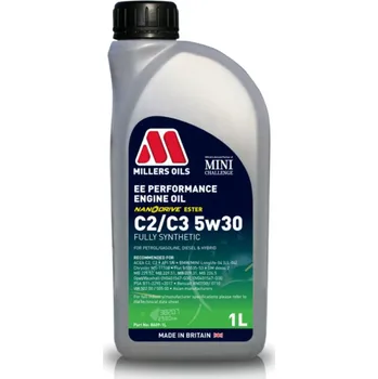 Plně syntetický motorový olej Millers Oils EE Performance C2/C3 5W-30 s technologií NANODRIVE 1l
