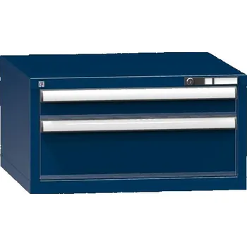 Dílenský stůl Podvěsný kontejner pro dílenský stůl, v x š x h: 390 x 578 x 630 mm, 2 x zásuvka, barva tmavě modrá RAL5010