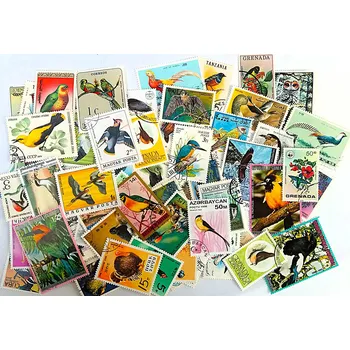 Poštovní známka Balíček známek - ptáci - 100 ks