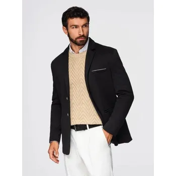 Ombre Clothing Módní černé pánské sako V5 BLZB-0100