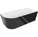 MEXEN MIA ROHOVÁ VOLNĚ STOJÍCÍ VANA PRAVÁ BÍLÁ/ČERNÁ 150x75 BÍLÁ