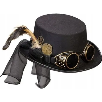 Klobouk Steampunkový cylindr, černý klobouk