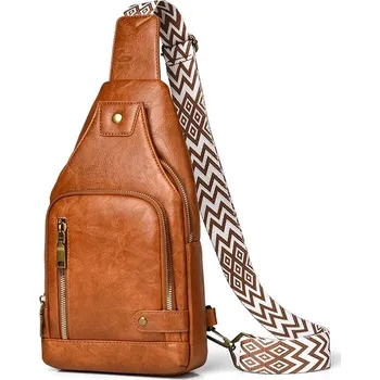 Pohodlná unisex crossbody taška na léto | letní batoh taška - Světle hnědá