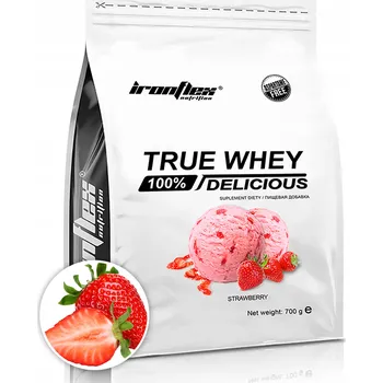 Protein Protein syrovátkový koncentrát - WPC IronFlex prášek 700 g příchuť jahoda