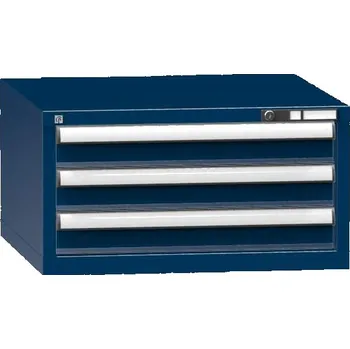 Dílenský stůl Podvěsný kontejner pro dílenský stůl, v x š x h: 390 x 731 x 780 mm, 3 x zásuvka, barva tmavě modrá RAL5010