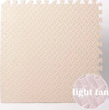 Hrací deka Měkká pěnová podlaha s puzzle spojem | dětská podložka, hrací koberec - Světlé opálení , 5 KS