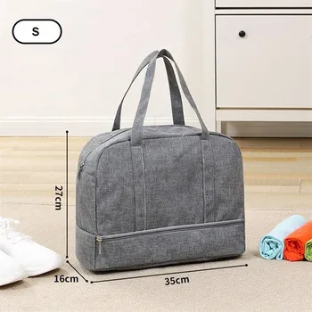 Cestovní taška Velká cestovní organizér taška s oddělením | cestovní taška, příruční zavazadlo - Šedá S B