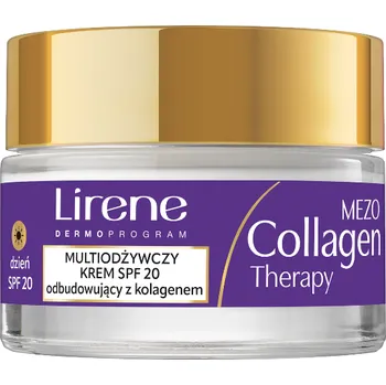 Pleťový krém Lirene Mezo Collagen vyživující regenerační krém na obličej s SPF20 a kolagenem 70+ na den, 50 ml