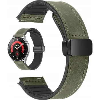 Řemínek na chytré hodinky ZELENÝ MAGNETICKÝ ŘEMÍNEK 20 MM PRO HODINKY SAMSUNG AMAZFIT GARMIN