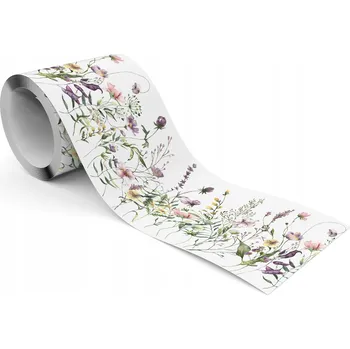 Fototapeta Samolepicí Bordura Páska - Polní KVĚTY Akvarel Rostliny Příroda