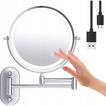 Zrcadlo 10X ZVĚTŠUJÍCÍ ZRCÁTKO NA MAKE-UP A HOLENÍ S PODSVÍCENÍM