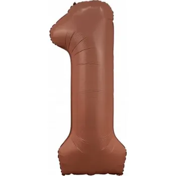 Balónek Balónek číslo 1 pastel Coffee 86 cm