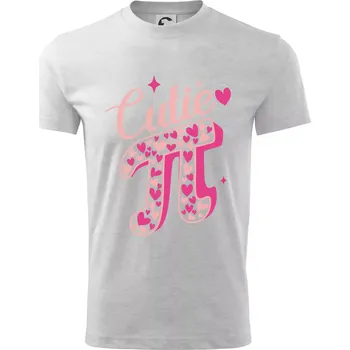 Chlapecké tričko Cute - Pí - Tričko dětské bavlněné - 98 cm / 2 roky ( Světlešedý Melír )