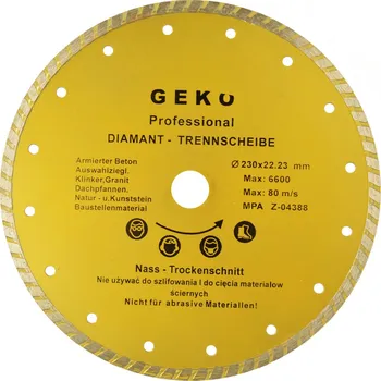 Řezný kotouč DIAMANTOVÝ KOTOUČ NA ŘEZÁNÍ BETONU 230 mm TURBO