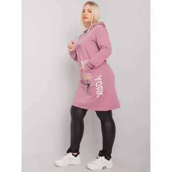 Dámská mikina Mikina Plus Size RV-TU-7221.80P RELEVANCE Barva: Růžová - tmavě, Velikost: UNI