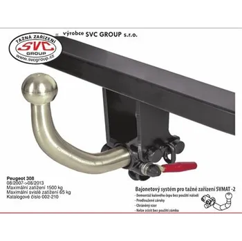 Tažné zařízení Tažné zařízení Peugeot 308 07/2007->09/2008 SV 002-210, SVC GROUP