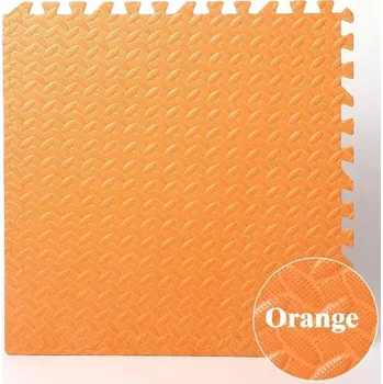 Hrací deka Měkká pěnová podložka pro děti | dětská podložka, hrací koberec - pomerančový , 12 ks
