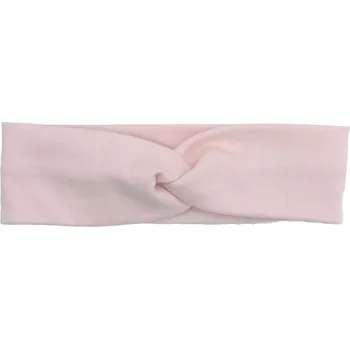 Čelenka Dětská překřížená čelenka z úpletu růžová bubble 0m-6m