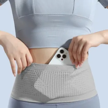 Ledvinka Běžecká elastická ledvinka na mobil | běžecká ledvinka, sportovní pás - Šedá , M