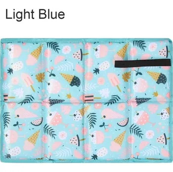 Hračka pro kojence Skládací voděodolná pěnová podložka | sedací podložka, cestovní podložka - Modrá zmrzlina