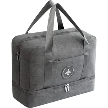 Cestovní taška Velká cestovní organizér taška s oddělením | cestovní taška, příruční zavazadlo - Šedá