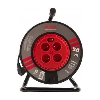 Napájecí kabel Prodlužovací Kabel bubnový Boxer 50 m 4 ks černý BX-754